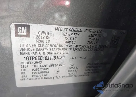 2018 GMC Canyon Denali from USA, damaged, VIN 1GTP6EE16J1151089
